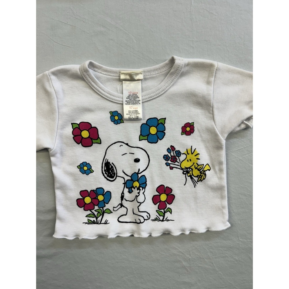 Vintage Peanuts Baby T Shirt Size 12 Months